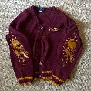 Harry Potter gryffindor button up cardigan sweater hot topic